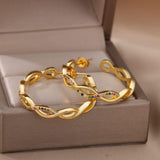 Julenyssa | Kolczyki Wave w Złocie 18K