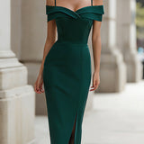 Sukienka midi bodycon z dekoltem off-shoulder