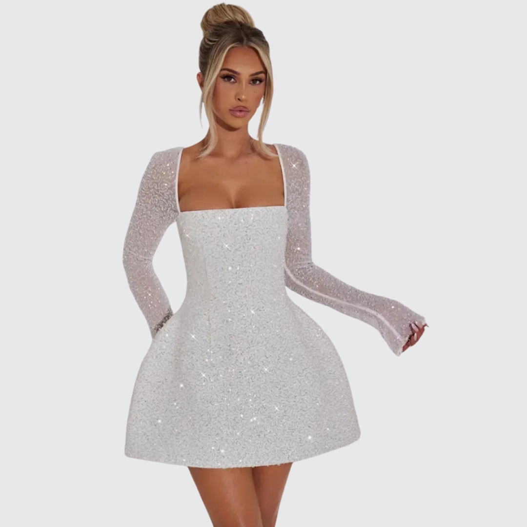 Karolina - Elegancka Sukienka z Cekinami