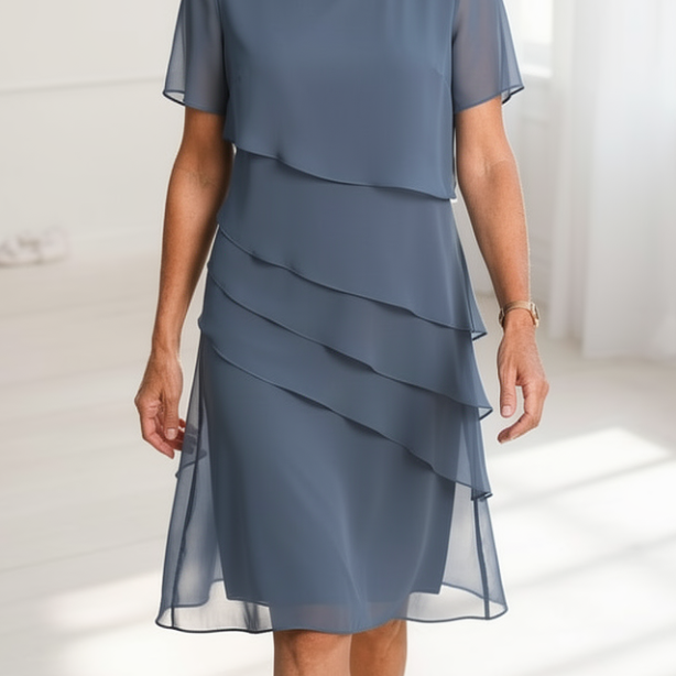 Juliette – Sukienka elegancka, zwiewna z falbanami