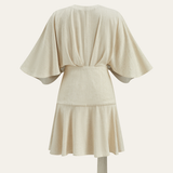 Sukienka z rękawami kimono z bawełny i lnu
