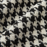 Sukienka mini w kratę houndstooth z detalem w kształcie wędzidła