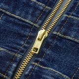 Sukienka mini z denimu z podwójnym zapięciem