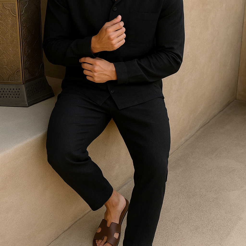 Finn™ - Elegancki zestaw z lnu dla stylowego komfortu