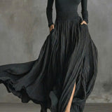 Raquel | Vestido maxi de cintura alta