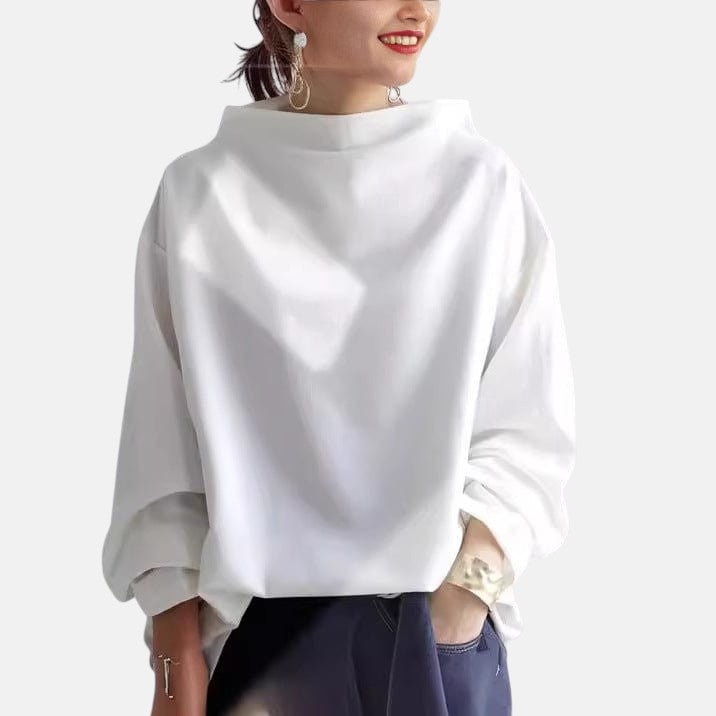 Karol - Elegancki sweter z wysokim kołnierzem