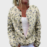 Zofia - Elegancki Gilet z Dzianiny z Wzorem