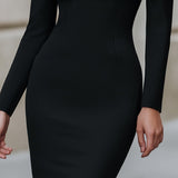 Ozdobna sukienka bodycon z kwadratowym dekoltem
