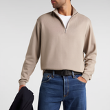 Sergiu™ - Elegancki sweter z krótkim zamkiem