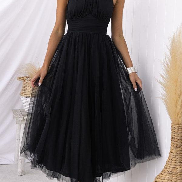 Sukienka maxi z tiulu z detalami w stylu fairy vibes