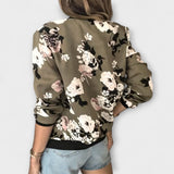 Wiera - Elegancka kurtka bomber z kwiatami